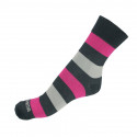 Socken Infantia Klassischerline rosa grau schwarz gestreift