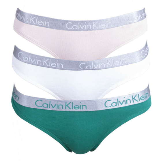 3PACK Damen Tangas Calvin Klein mehrfarbig (QD3590E-SHZ)