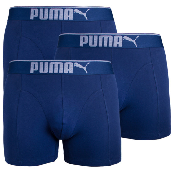 3PACK Herren Klassische Boxershorts Puma dunkelblau (681030001 321)