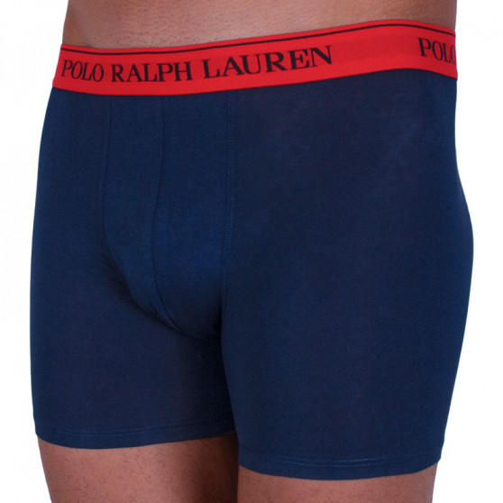 3PACK Herren Klassische Boxershorts Ralph Lauren dunkelblau (714713772004)