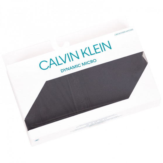 2PACK Damen Slips Calvin Klein schwarz (QD3696E-001)