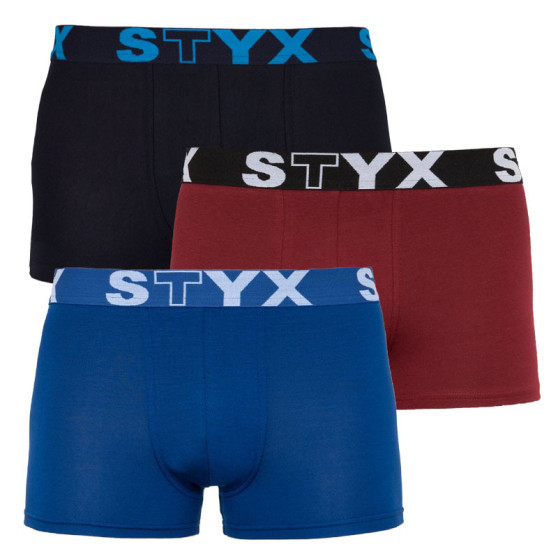 3PACK Herren klassische Boxershorts Styx sportlicher Gummizug mehrfarbig (G961681060)