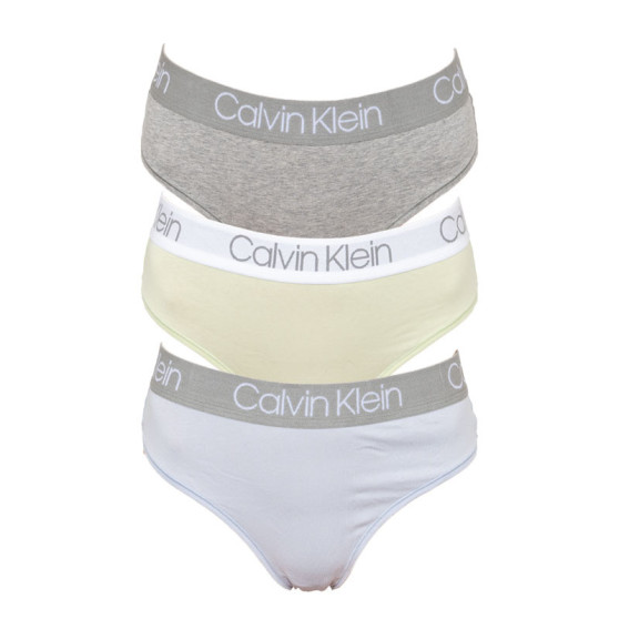 3PACK Damen Tangas Calvin Klein mehrfarbig (QD3757E-IOB)