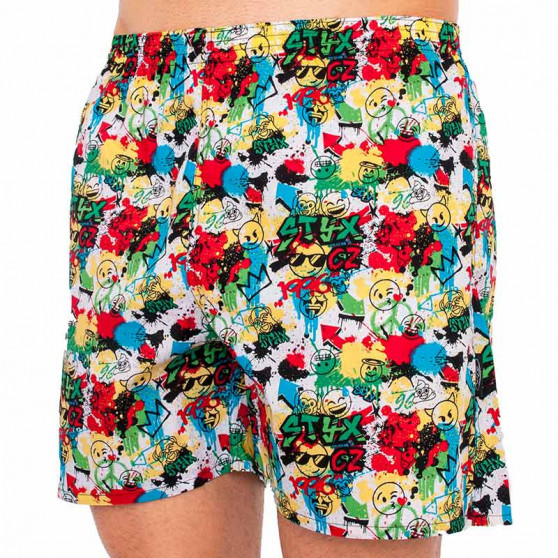 Herren-Home-Shorts mit Taschen Styx emoji (D954)