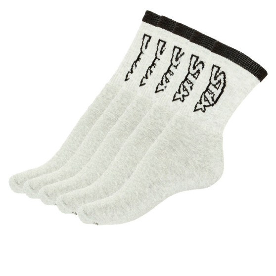5PACK Socken Styx hoch grau mit schwarzer Aufschrift (H26363636363)