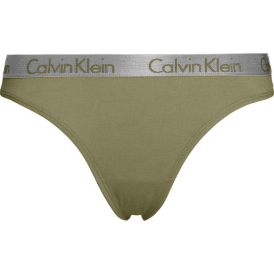 Damen Tangas Calvin Klein khaki (QD3539E-5TF)