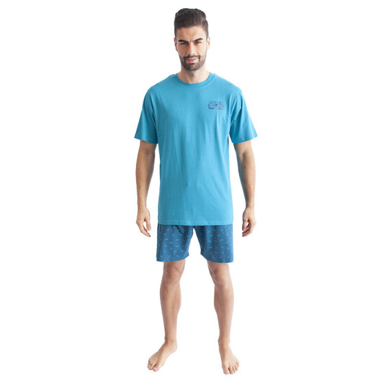Schlafanzug für Männer Gino türkis (79094)