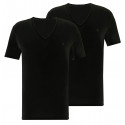 2PACK Herren-T-Shirt CK ONE V-Ausschnitt schwarz (NB2408A-001)