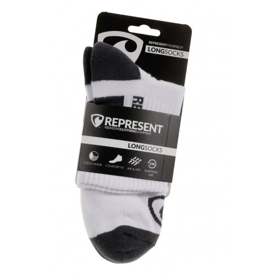 Socken Represent einfach logo weiß