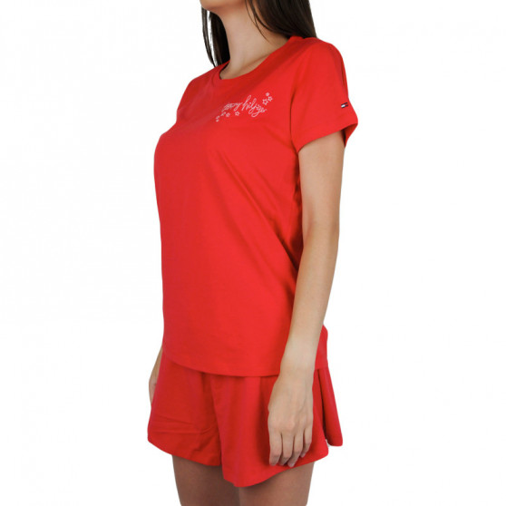 Damen-Schlafanzug Tommy Hilfiger rot (UW0UW02977 0WD)
