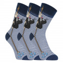 3PACK Socken BOMA blau (KR 111)