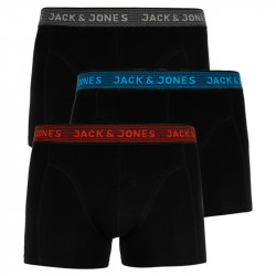 3PACK Herren klassische Boxershorts Jack and Jones schwarz (12127816 - asphalt)