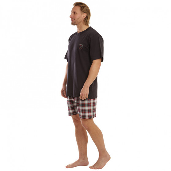 Schlafanzug für Männer Gino übergroß dunkelgrau (79112)
