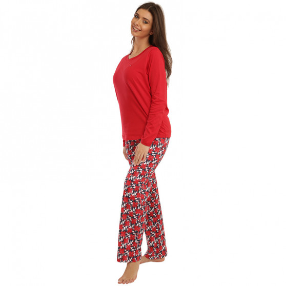 Damen-Schlafanzug Tommy Hilfiger rot (UW0UW03494 0WI)