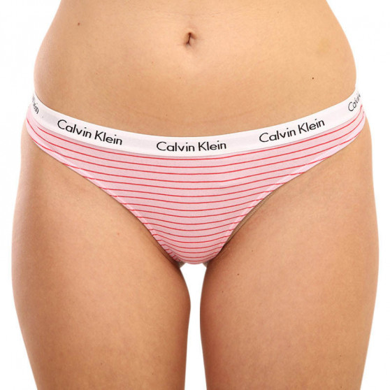 3PACK Damen Tangas Calvin Klein Übergröße mehrfarbig (QD3800E-W5A)