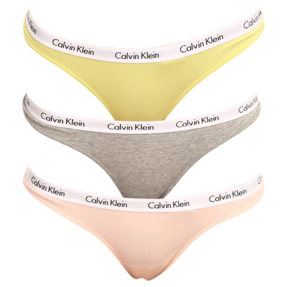 3PACK Damen Tangas Calvin Klein mehrfarbig (QD3587E-13X)