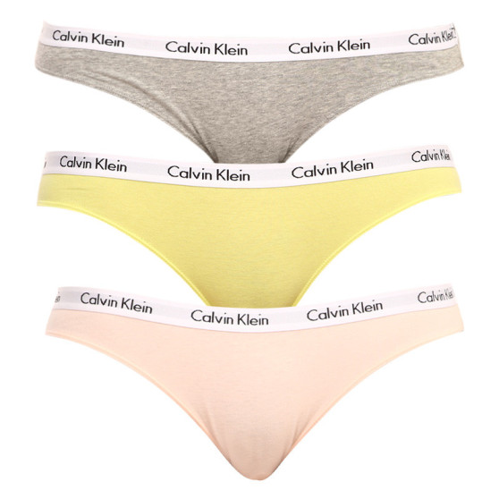 3PACK Damen Slips Calvin Klein mehrfarbig (QD3588E-13X)