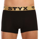 Herren klassische Boxershorts Styx / KTV sportlicher Gummizug schwarz – goldener Gummibund (GTZ960)