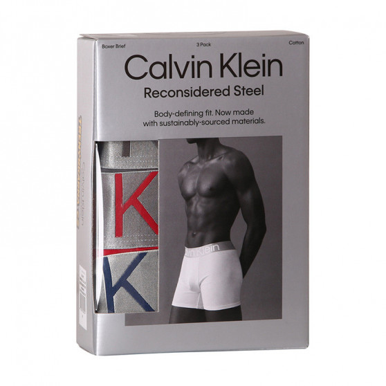 3PACK Herren Klassische Boxershorts Calvin Klein mehrfarbig (NB3131A-109)