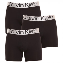 3PACK Herren klassische Boxershorts Calvin Klein schwarz (NB3131A-7V1)
