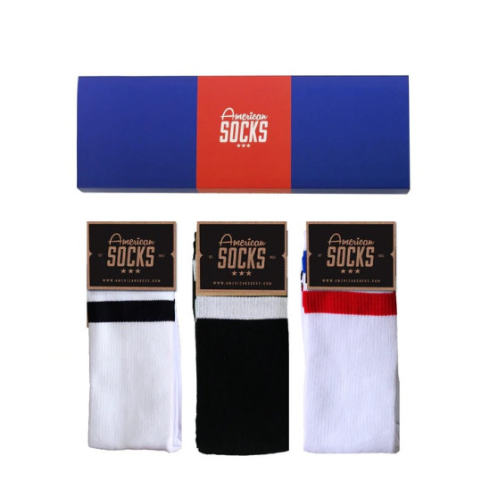 3PACK American Socks Klassischers Socken in Geschenkbox (ASB001)