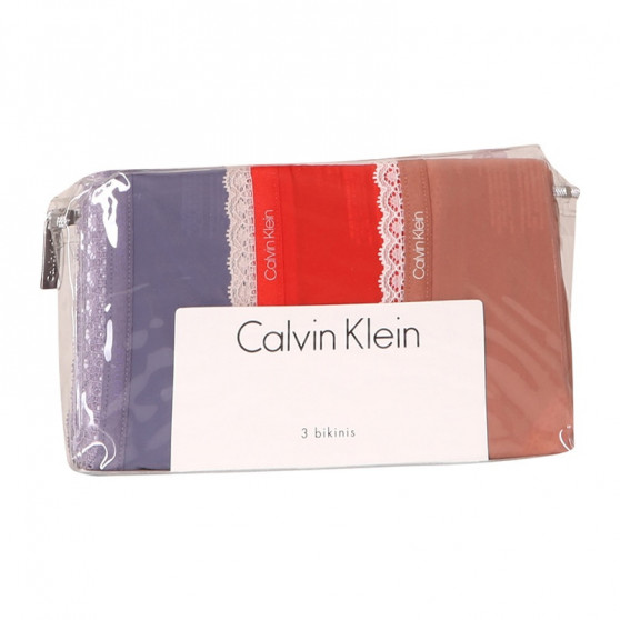 3PACK Damen Slips Calvin Klein mehrfarbig (QD3804E-147)