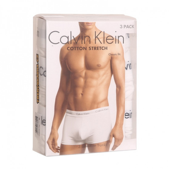 3PACK Herren Klassische Boxershorts Calvin Klein weiß (U2664G-100)