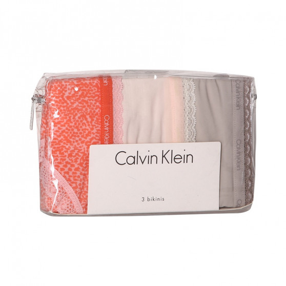 3PACK Damen Slips Calvin Klein mehrfarbig (QD3804E-13Z)