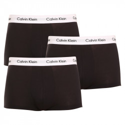 3PACK Herren klassische Boxershorts Calvin Klein schwarz (U2664G-001)