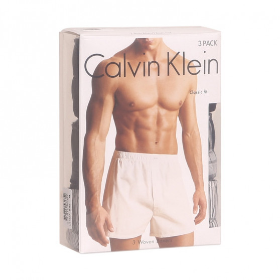 3PACK Herren Boxershorts Calvin Klein Klassischer fit mehrfarbig (U1732A-BMS)