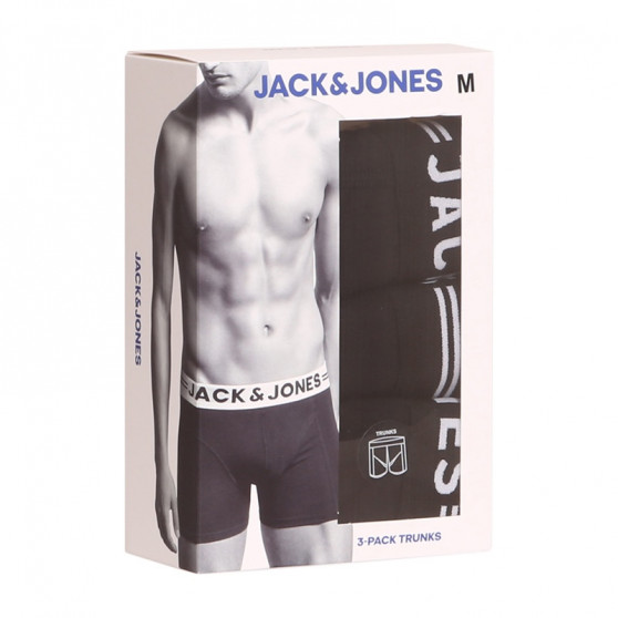 3PACK Herren Klassische Boxershorts Jack and Jones schwarz (12081832 - black/black)