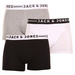 3PACK Herren klassische Boxershorts Jack and Jones mehrfarbig (12081832 - light grey)