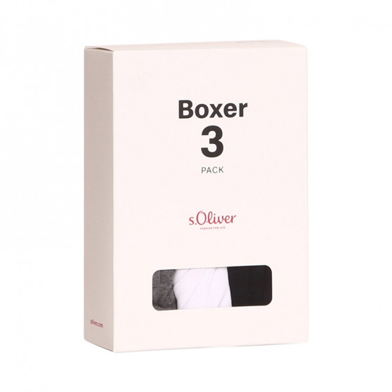 3PACK Herren klassische Boxershorts S.Oliver mehrfarbig (JH-34B-23757453)