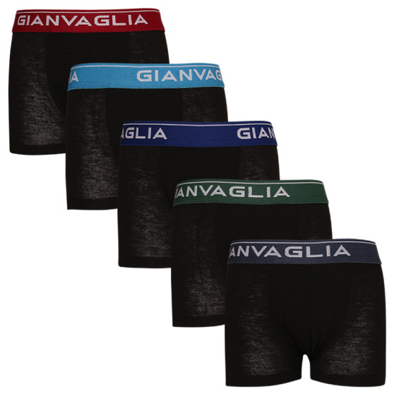 5PACK Boxershorts für Kinder Gianvaglia schwarz (026)