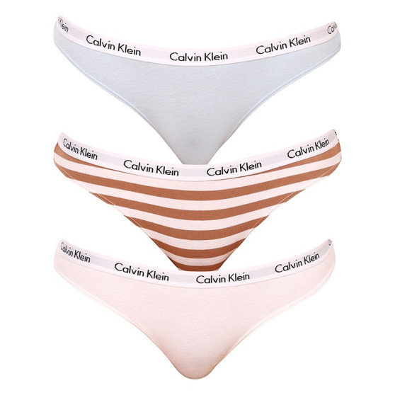 3PACK Damen Slips Calvin Klein mehrfarbig (QD3588E-642)