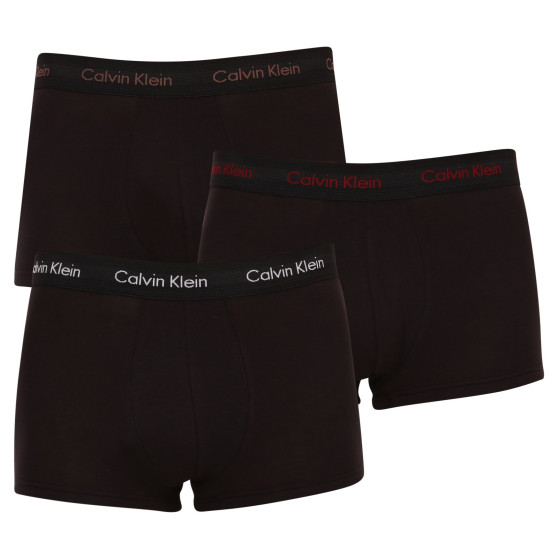 3PACK Herren Klassische Boxershorts Calvin Klein schwarz (U2664G-6FB)