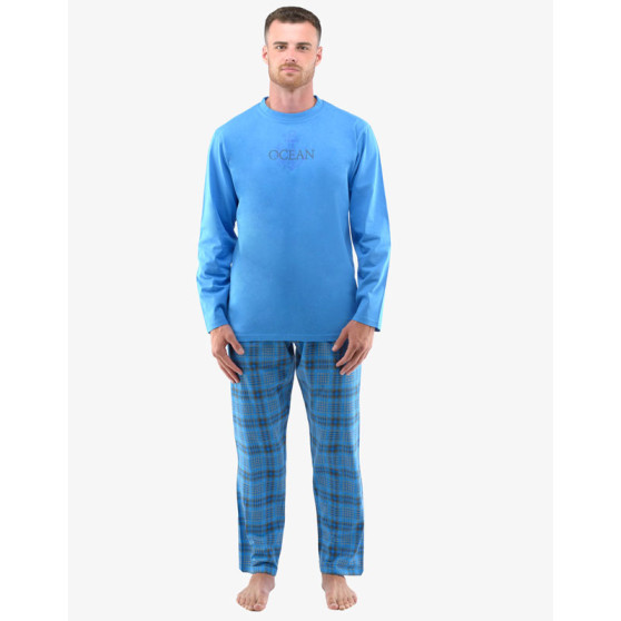 Herren Schlafanzug Gino blau (79135-DBMDxG)