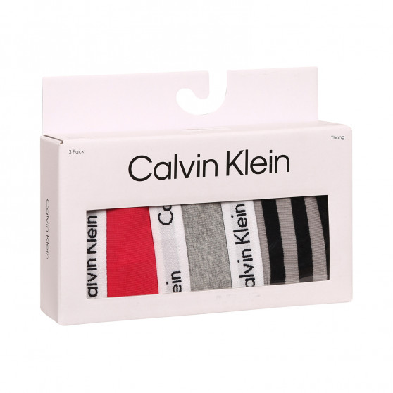 3PACK Damen Tangas Calvin Klein mehrfarbig (QD3587E-658)