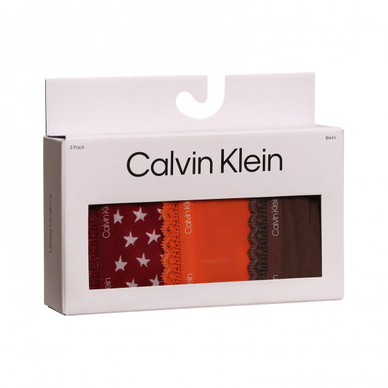 3PACK Damen Slips Calvin Klein mehrfarbig (QD3804E-65K)