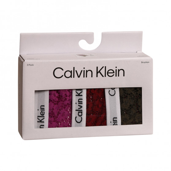 3PACK Brazil-Slips für Damen Calvin Klein mehrfarbig (QD3925E-6VY)