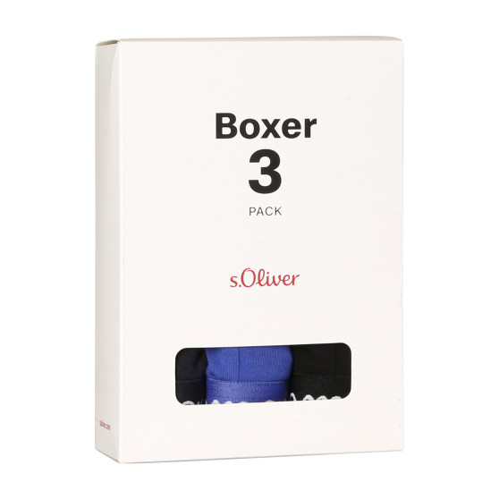 3PACK Herren Klassische Boxershorts S.Oliver mehrfarbig (JH-34B-88365237)