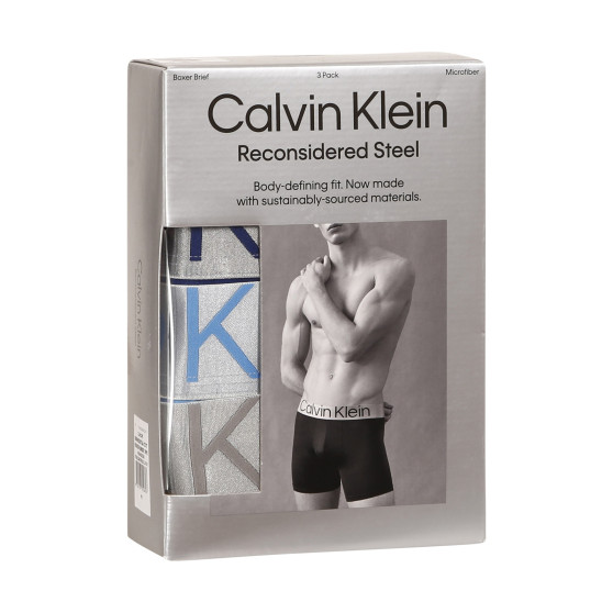 3PACK Herren Klassische Boxershorts Calvin Klein mehrfarbig (NB3075A-C7T)