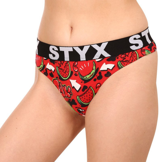 5PACK Women's Thong Styx art sportlicher Gummi  mehrfarbig (5IT8502379)