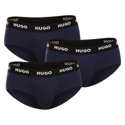 3PACK Herren Slips Hugo Boss dunkelblau (50469763 410)