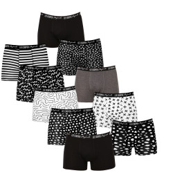 10PACK Herren Klassische Boxershorts Lee Cooper mehrfarbig (LCUBOX10P08-1951590)