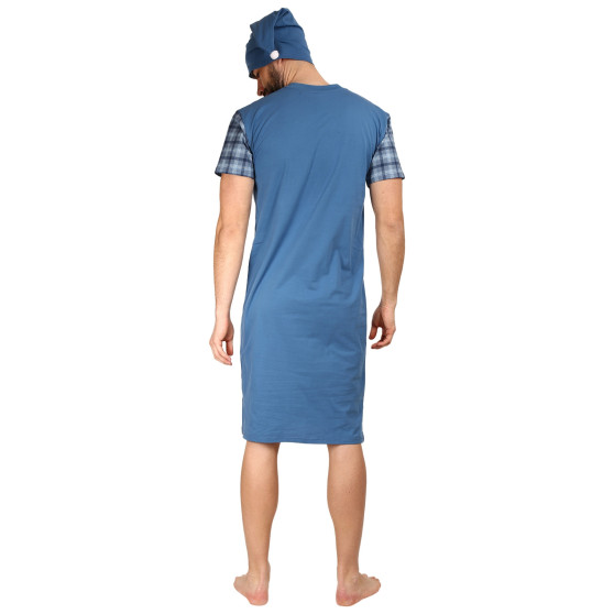 Herren Nachthemd Foltýn blau übergroß (FNKN20)