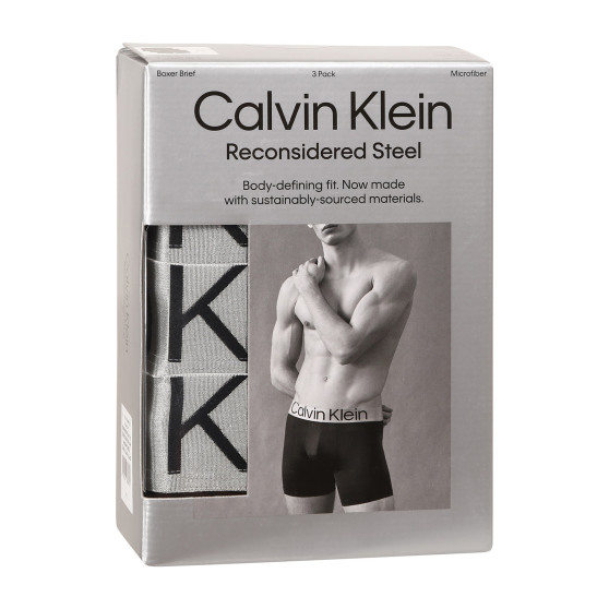 3PACK Herren Klassische Boxershorts Calvin Klein schwarz (NB3075A-7V1)