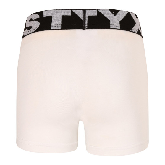 Boxershorts für Kinder Styx sportlich elastisch weiß (GJ1061)