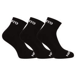3PACK Sneaker Socken Nedeto schwarz (3NDTPK001-brand)
