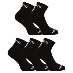 5PACK Sneaker Socken Nedeto schwarz (5NDTPK001-brand)